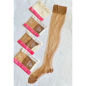 Vintage Sum-ner Seamless Mesh Stockings Size 10.5‎ Charm Hosiery NOS Lot of 4 pr